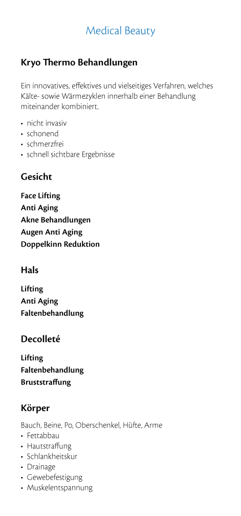 Elements Extraflyer Kryo-Thermo-Behandlungen